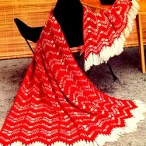 Vintage Crochet Pattern Afghan Plaid California Ranch
