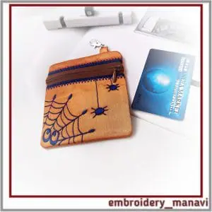 In The Hoop Design cardholder case wallet ITH Embroidery