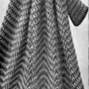 Vintage Crochet Pattern Afghan Plaid Herringbone