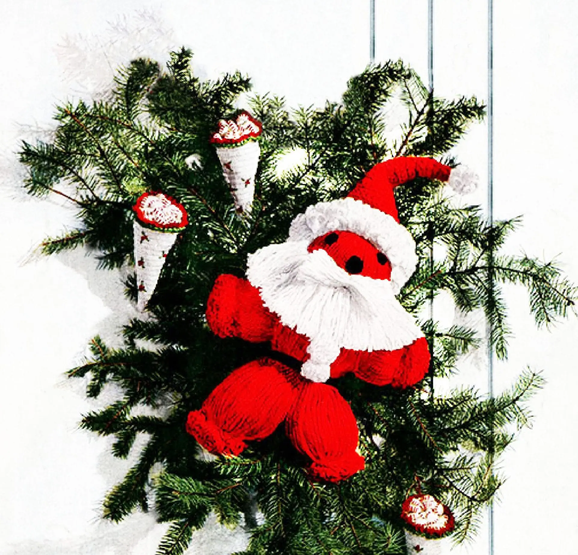 Jolly St. Nick, cornucopia, crochet vintage pattern, easy toy 1 Jolly St. Nick, cornucopia, crochet vintage pattern, easy toy