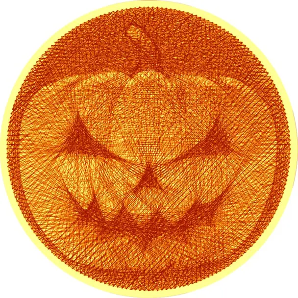 String art patterns halloween pumpkin PDF 2 String art patterns halloween pumpkin PDF - Image 2