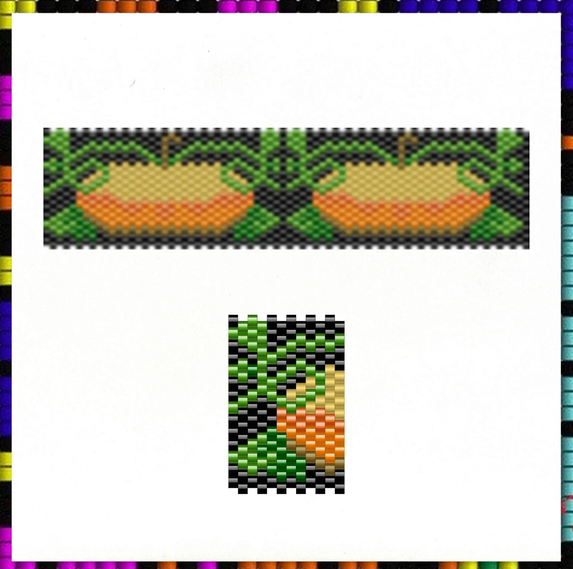 Peyote pattern Halloween Pumpkin Tea light candle PDF file 2 Peyote pattern Halloween Pumpkin Tea light candle PDF file