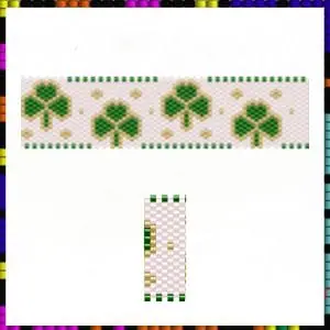 Peyote pattern Clover Tea light holder candle cover pattern PDF file