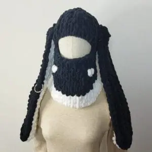 bunny balaclava crochet