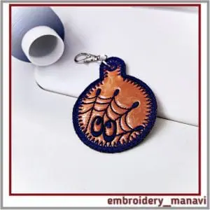 Halloween In the hoop set Case key fob zip lock purse embroidery