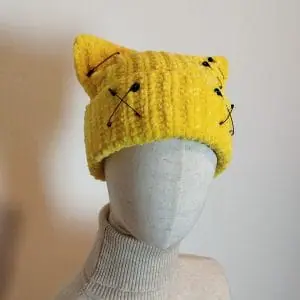 Crazy cat hat crochet