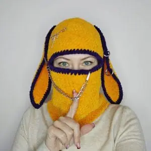 Crazy bunny balaclava crochet
