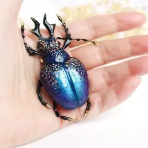 The Blue Beetle Handmade Brooch
