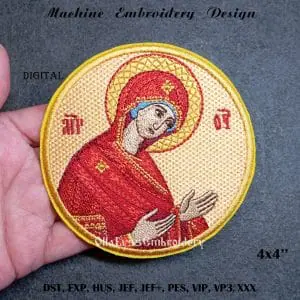 Mother of God Deisis embroidery design