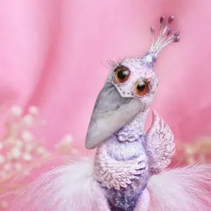 The brooch White Crow-ballerina OOAK