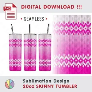 8 Cozy Christmas Knitted Patterns – 20 oz Tumbler.