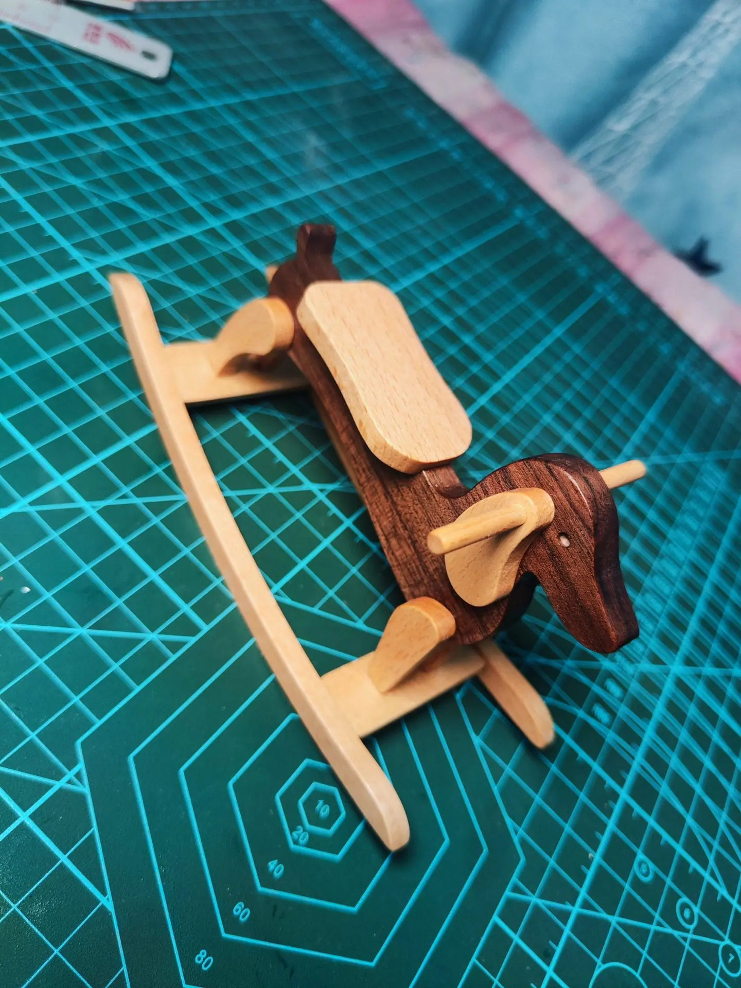 Miniature Dachshund rocking chair for dollhouse 11 Miniature Dachshund rocking chair for dollhouse - Image 11