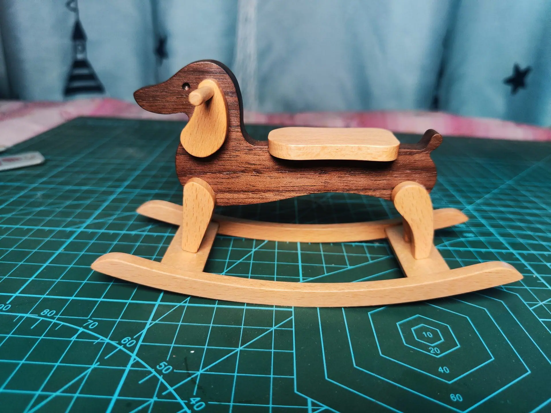 Miniature Dachshund rocking chair for dollhouse 9 Miniature Dachshund rocking chair for dollhouse - Image 9