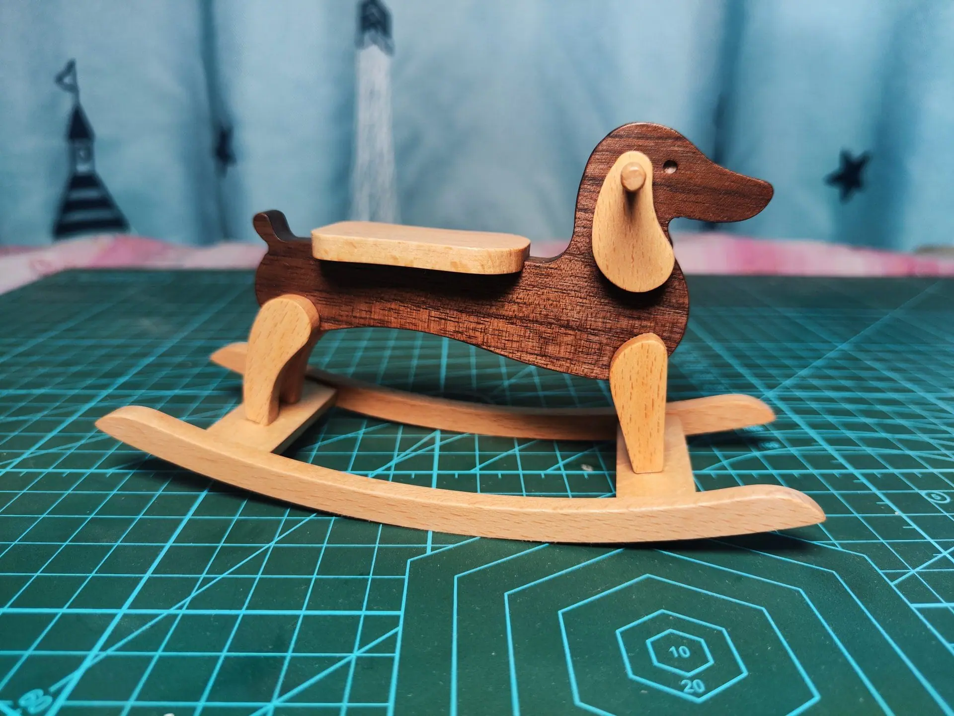 Miniature Dachshund rocking chair for dollhouse 7 Miniature Dachshund rocking chair for dollhouse - Image 7