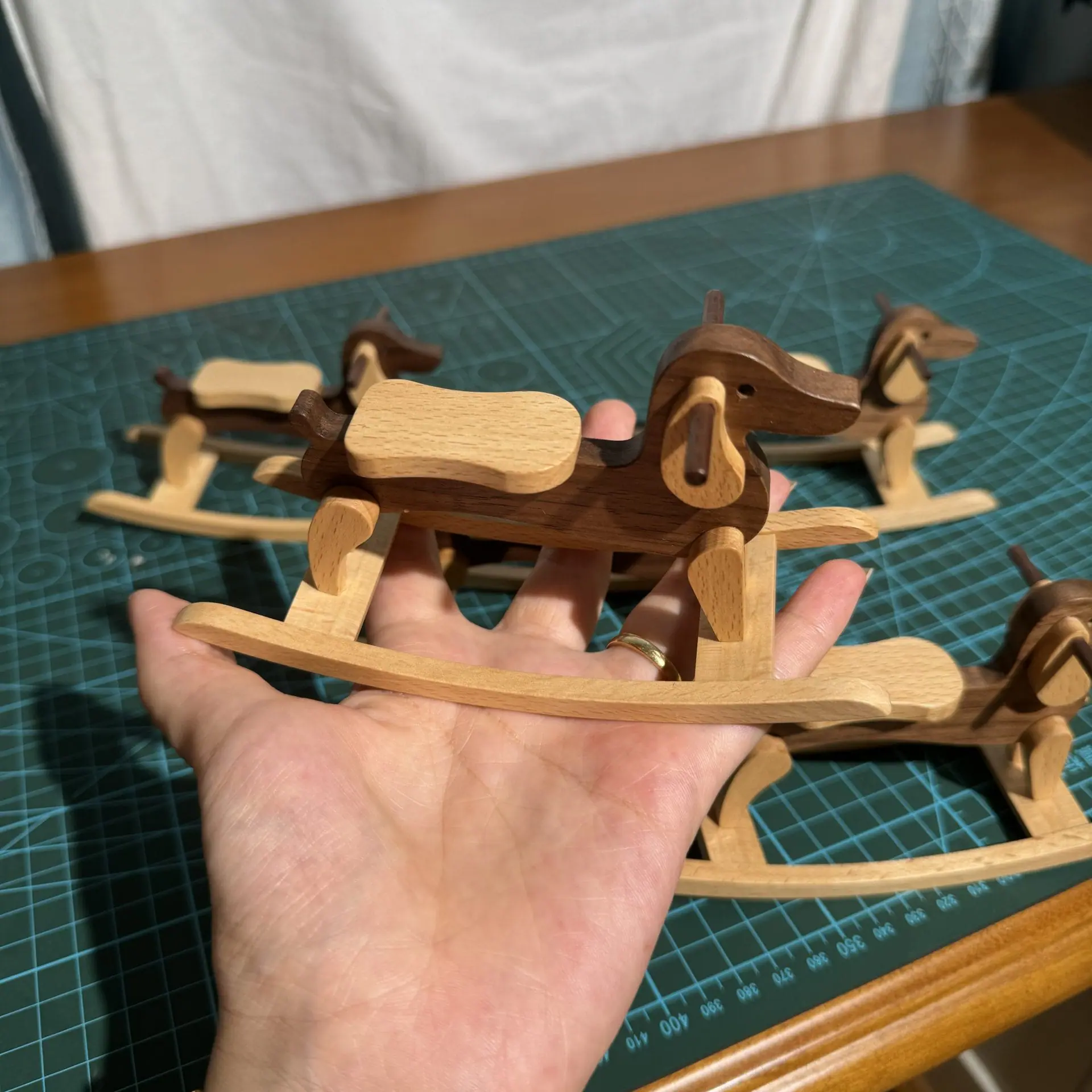 Miniature Dachshund rocking chair for dollhouse 4 Miniature Dachshund rocking chair for dollhouse - Image 4