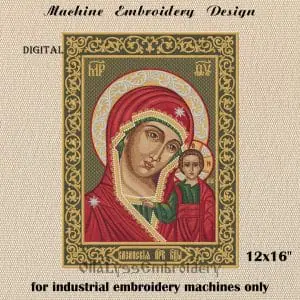 Our Lady of Kazan embroidery design