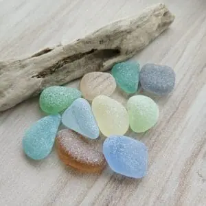 Set of genuine sea glass (10 pcs.) A190