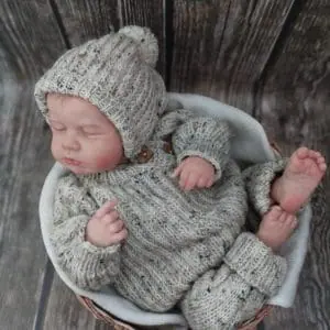 Newborn set with volume sweater