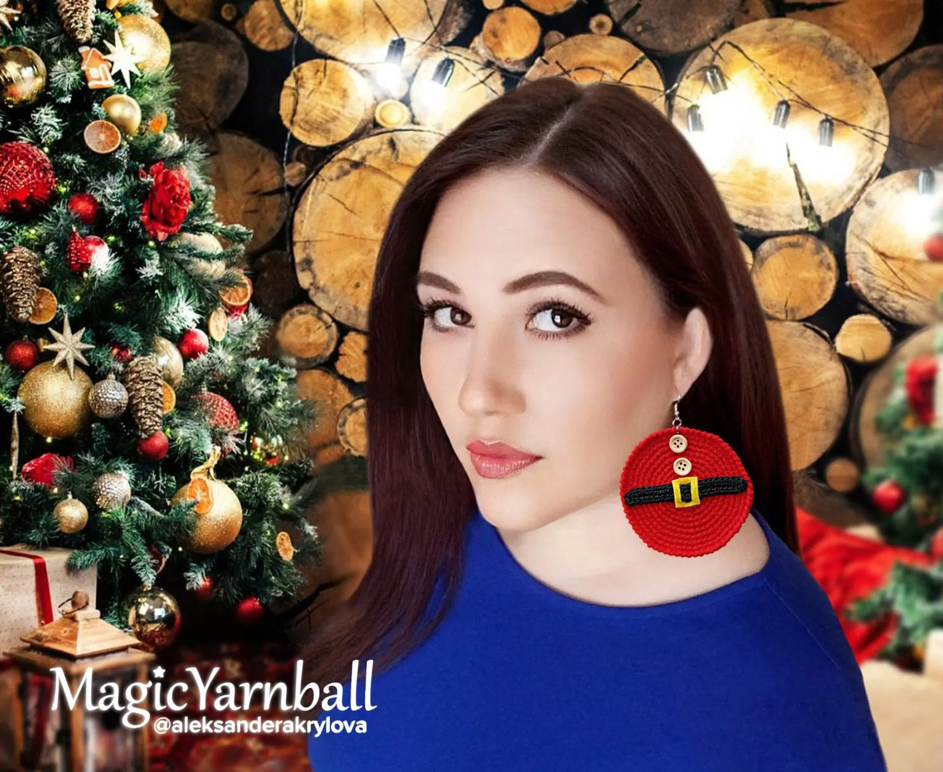 Santa Claus earrings, Christmas gift, crochet pattern pdf, easy 1 Santa Claus earrings, Christmas gift, crochet pattern pdf, easy