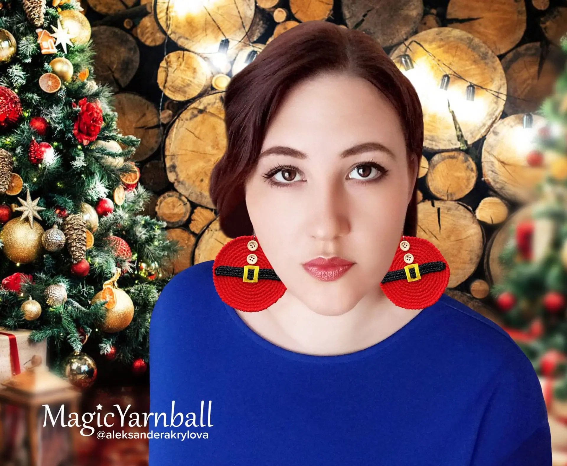 Santa Claus earrings, Christmas gift, crochet pattern pdf, easy 3 Santa Claus earrings, Christmas gift, crochet pattern pdf, easy