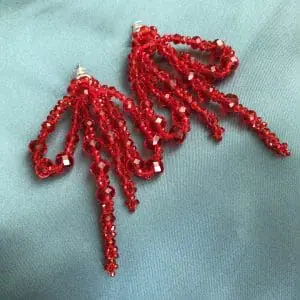 Bow bead-embellished Earrings