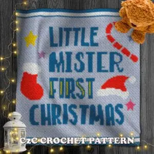 First Christmas throw blanket