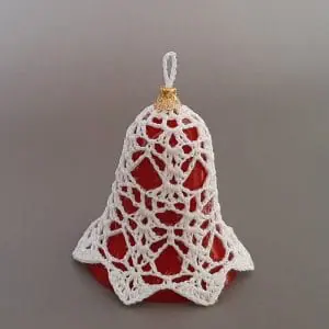 PDF Pattern Crochet. Bell "Lacy" with a height of 1.97 inches.