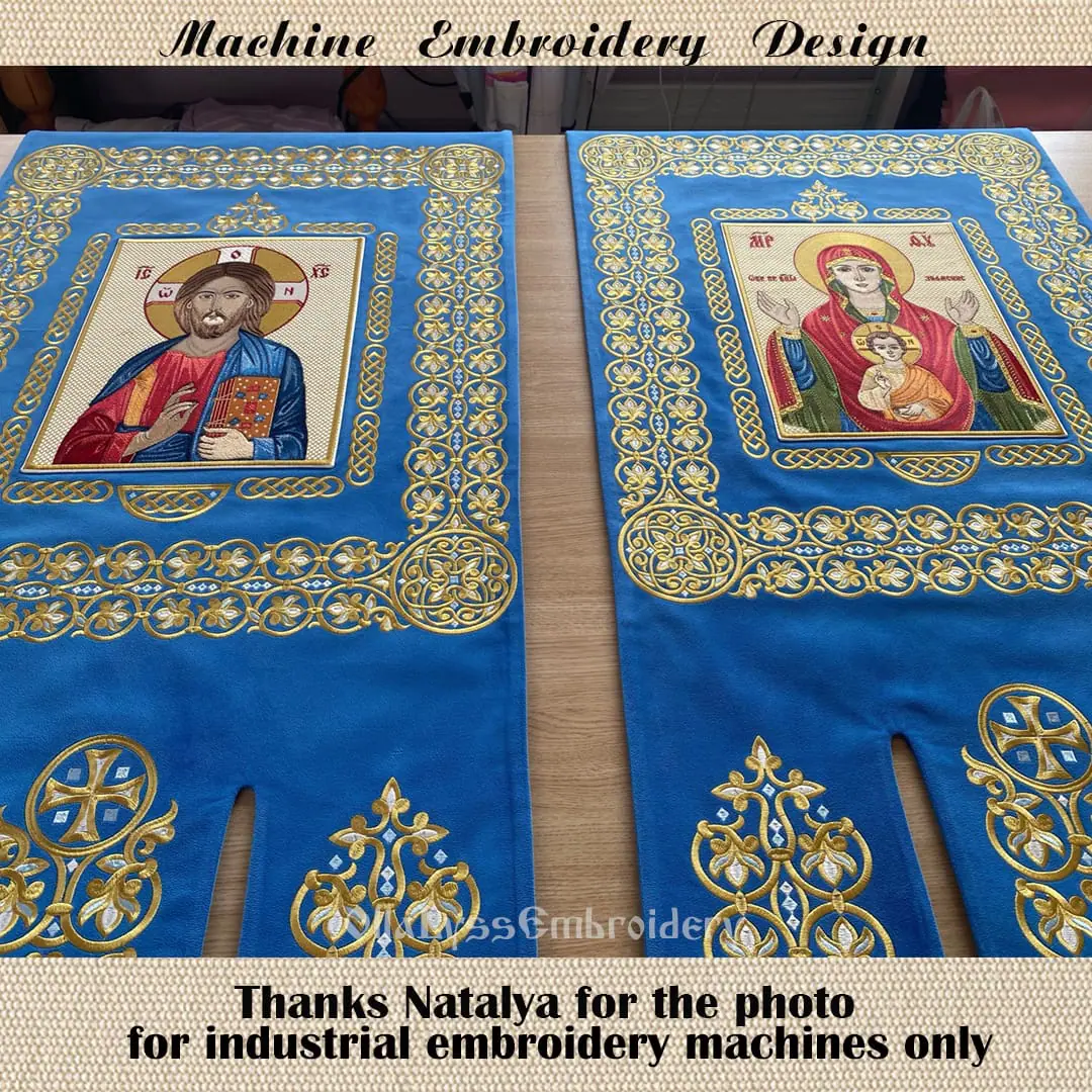 Our Lady of the Sign embroidery design 4 Virgin Mary embroidery design for banner