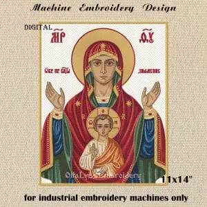 Our Lady of the Sign embroidery design