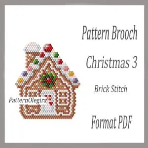 Christmas 2 bead brooch pattern Christmas 3 beading pattern Bead pattern Olegirabeadpatterns