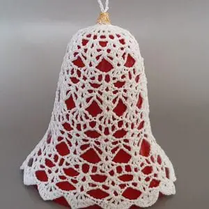 PDF Pattern Crochet. Bell "Lacy" with a height of 3,54 inches.