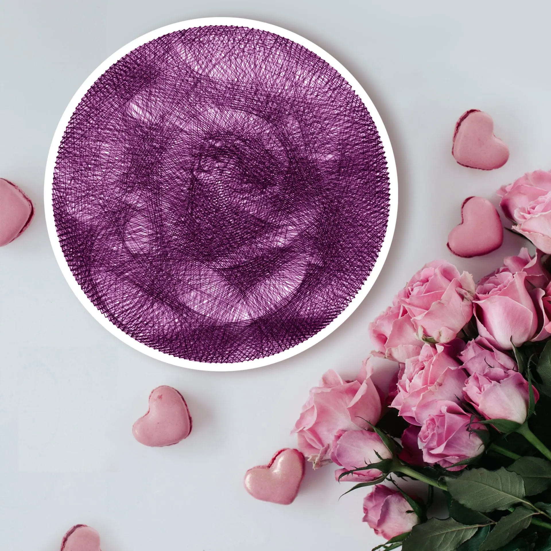 Purple Rose String art pattern PDF String art template 1 Purple Rose String art pattern PDF String art template