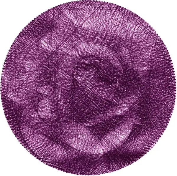 Purple Rose String art patterns PDF String art template