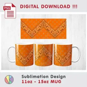 2 Paisley Bandana Patterns – 11 oz and 15 oz MUG