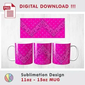 2 Paisley Bandana Patterns – 11 oz and 15 oz MUG