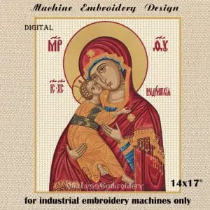 Virgin of Vladimir embroidery design