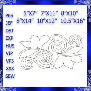 Quilting Swirls Embroidery Design quilting swirls quilting block