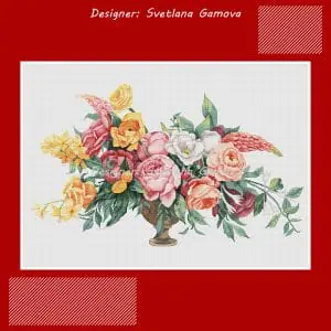 Roses Digital Cross Stitch Pattern