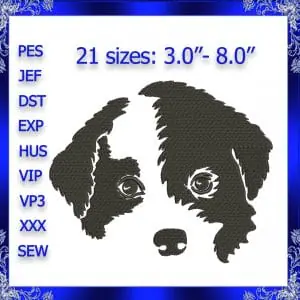 Dog Embroidery Design Puppy Machine Embroidery Design Pet Embroidery Design Cute dog embroidery design #777