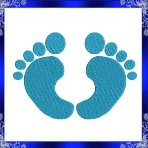 Baby Footprints machine embroidery design