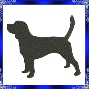 Beagle embroidery design