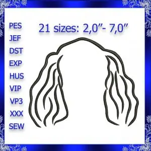 Irish setter ears machine embroidery design