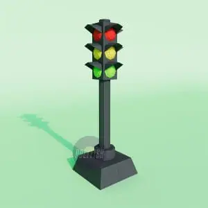 DIY Traffic Light template Papercraft PDF