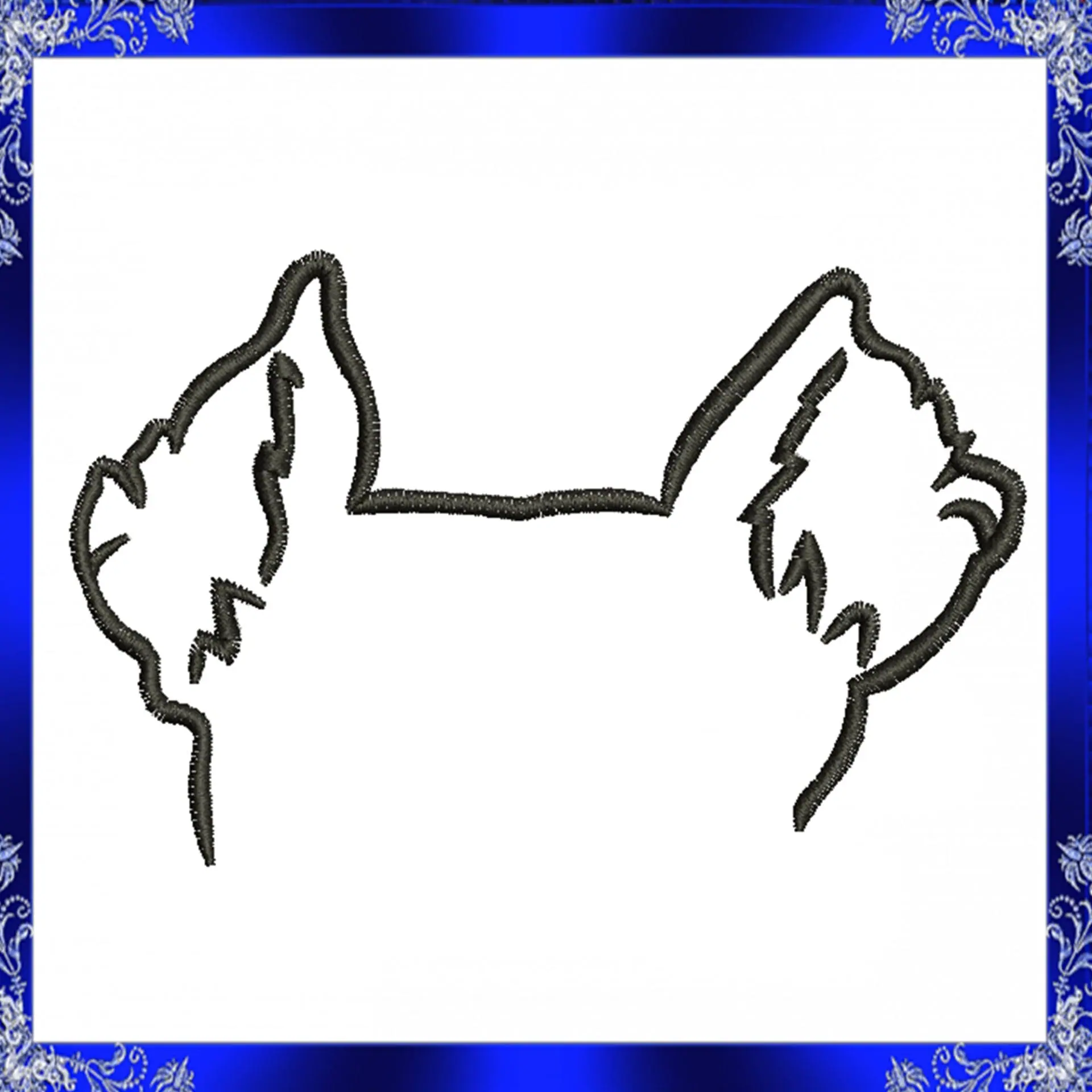 saluki ears embroidery design 2 saluki ears embroidery design - Image 2