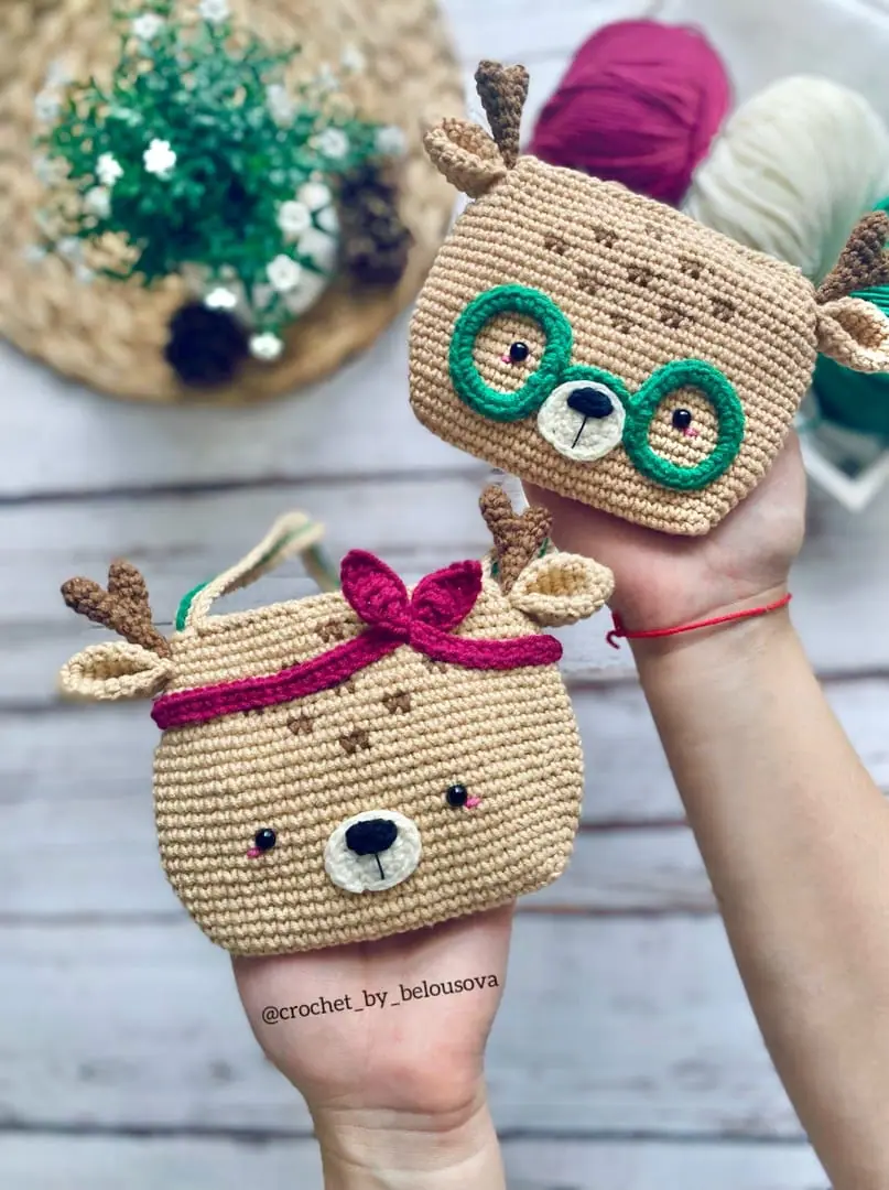 Crochet pattern bag purse DEER pdf tutorial