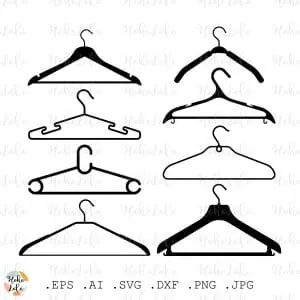 Hanger Svg Cricut Silhouette Stencil Template Dxf