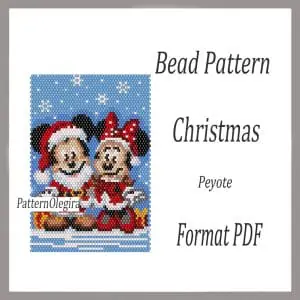 Christmas bead pattern Christmas bead tapestry pattern Bead Christmas patterns Beading pattern Olegirabeadpatterns
