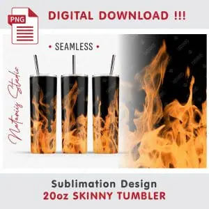 Fire Sublimation Mini Bundle – Tumbler, Mug, Coaster.
