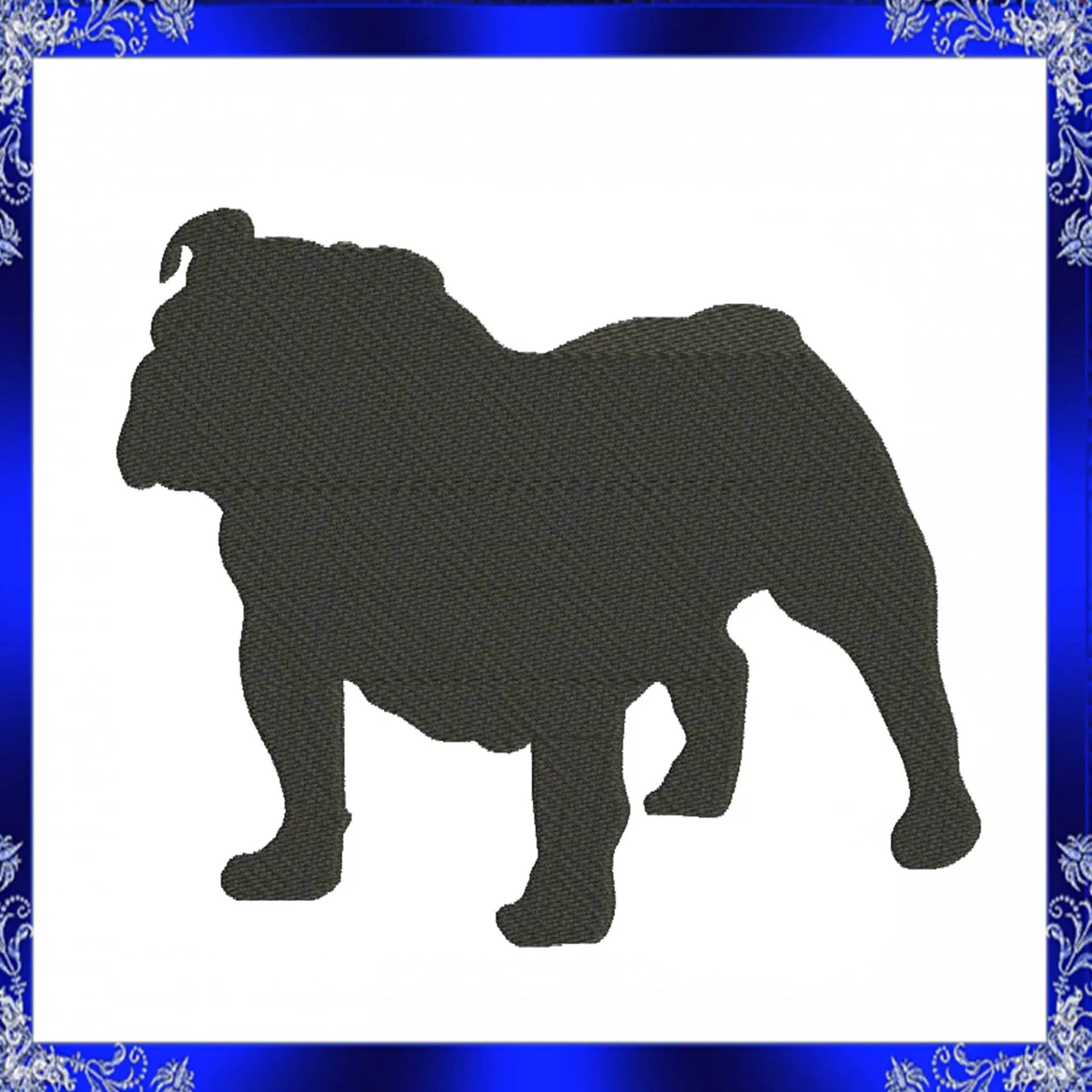 French bulldog embroidery design 2 French bulldog embroidery design - Image 2