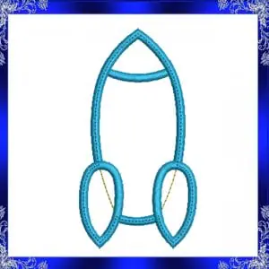 Rocket Applique machine embroidery design
